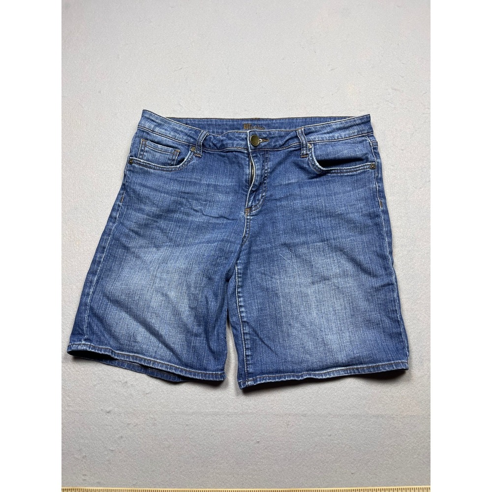 KUT from the Kloth Denim Shorts Cotton Blend Blue 12 Womens